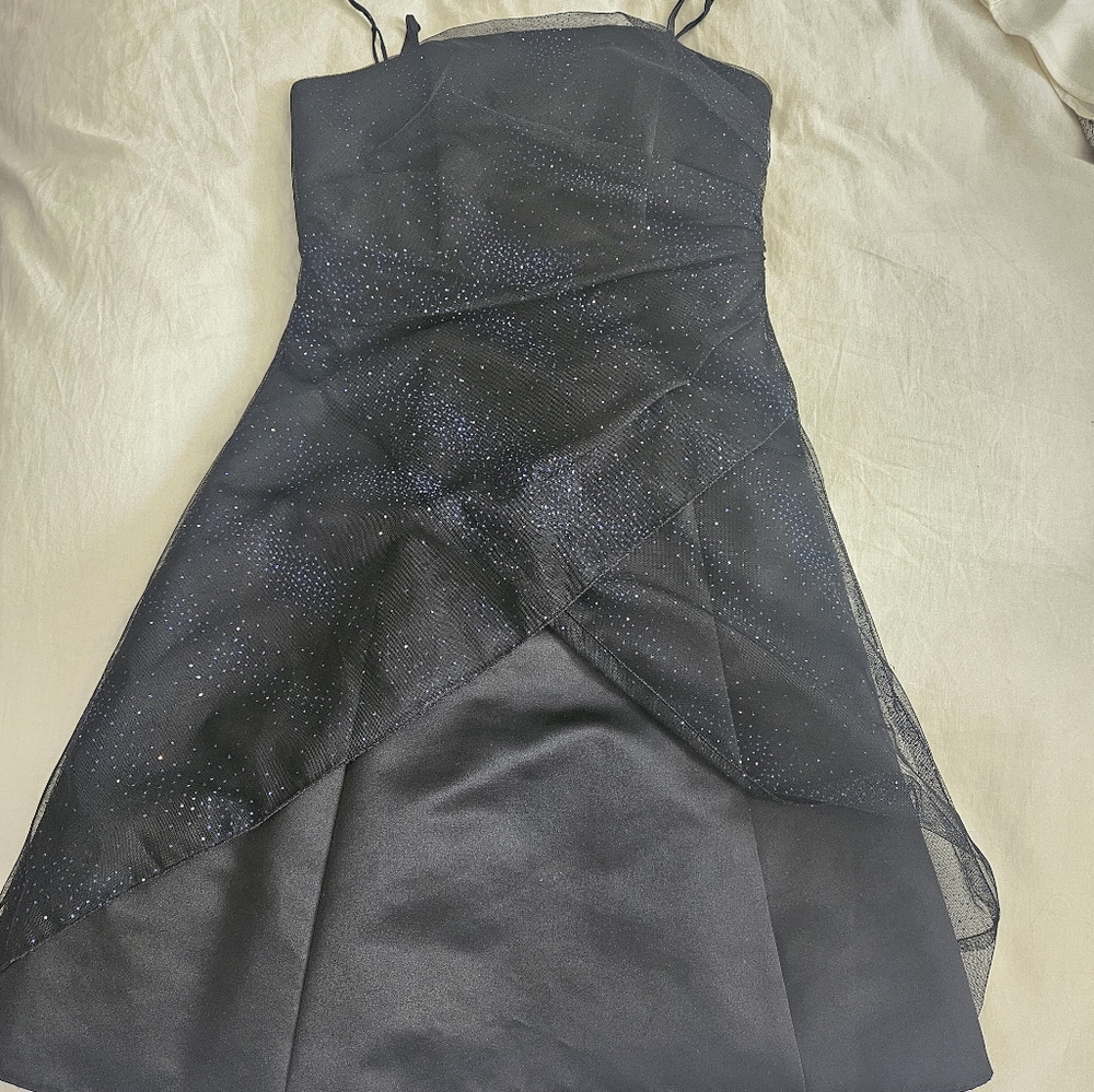2000s vintage strapless semiformal dress